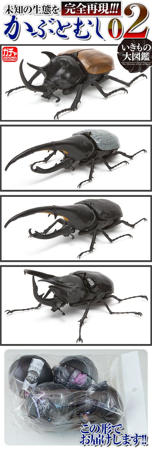 いきもの大図鑑 かぶとむし 02 コーカサスオオカブト バンダイ ガチャポン フィギュア 昆虫 Beetle Kabutomushi カブトムシ 冬バーゲン 特別送料無料